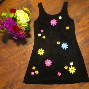 Vintage Flower Black Sleeveless Dress Miss Ashlee